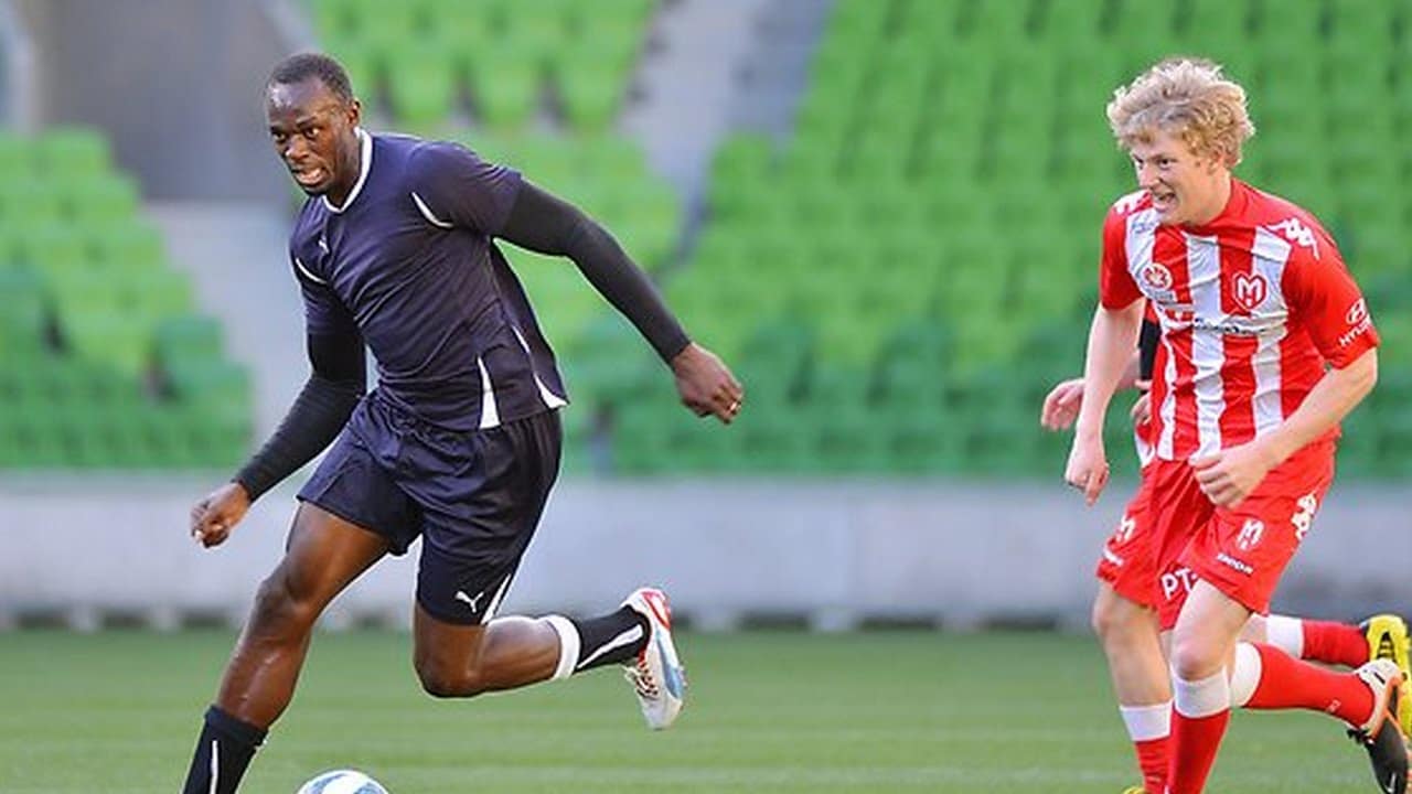 Usain Bolt reconverti en footballeur