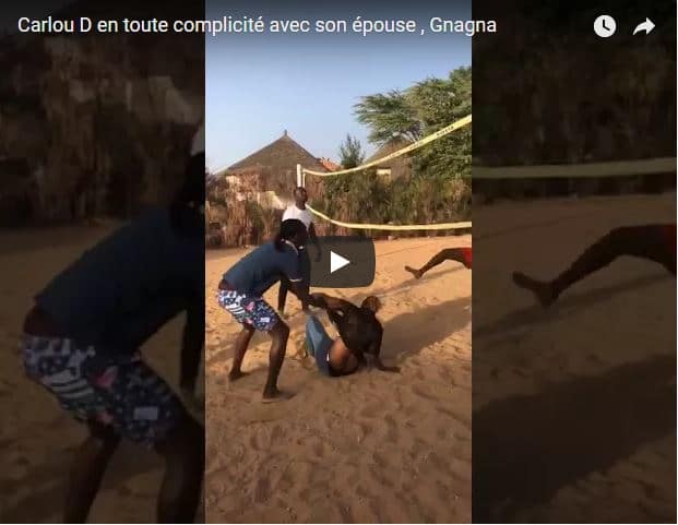 Vidéo : Carlou D fait Tomber sa femme , Gnagna en jouant au …