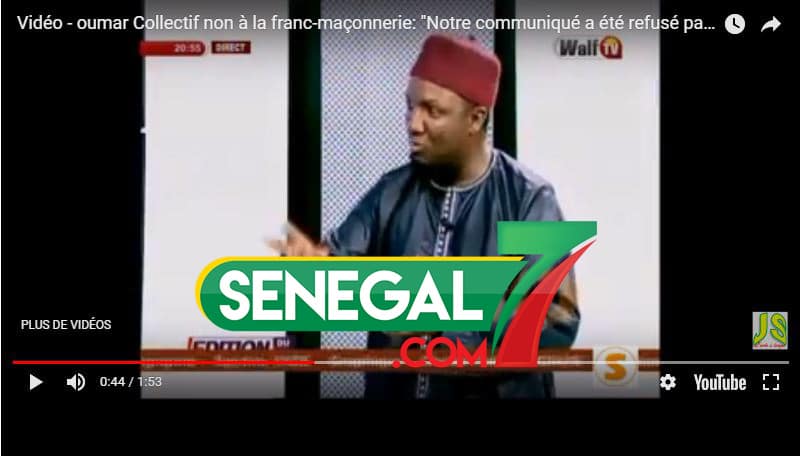 Vidéo – Oumar Diagne, Collectif non à la franc-maçonnerie: « deux organes de presse ont refusé de… »