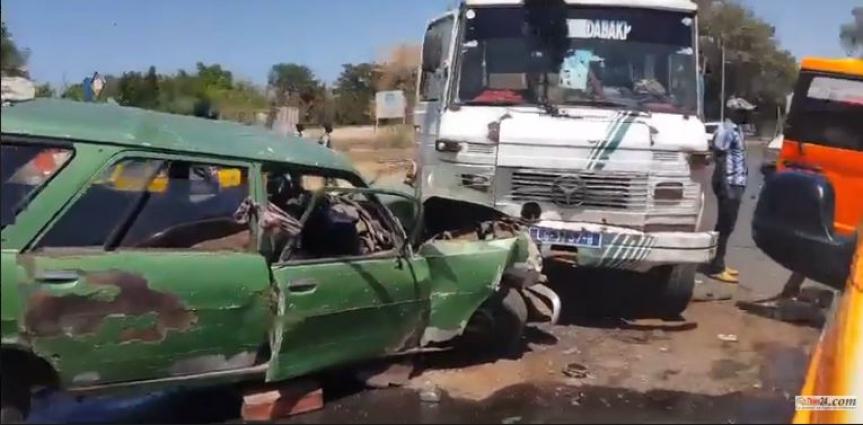 Collision entre un car Ndiaga Ndiaye et un véhicule 7 places : 8 blessés dont 3 dans un état grave