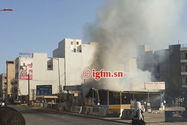 Vidéo : Incendie au parking de Ngor