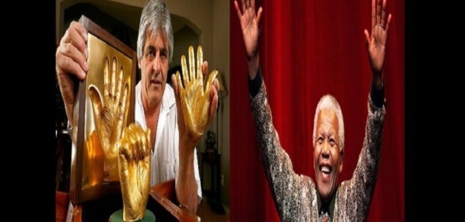 (Photos) Afrique du Sud : Les empreintes en or de Nelson Mandela vendues à...