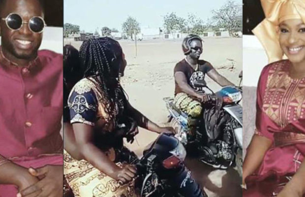 Vidéo - Insolite :  le couple Maabo fait la course en moto jakarta
