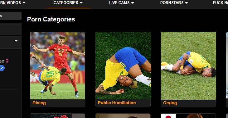 Humiliation : Neymar et le site d'adulte !