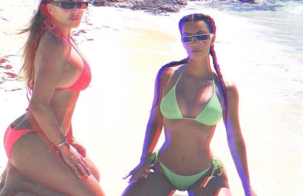 (07 Photos) Kim Kardashian: « Mouillée et sauvage » sur son dernier post en bikini s£xy !