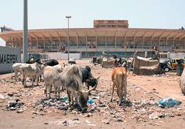 Tas d'immondices, eaux usées, restes d'animaux après l'opération Tabaski :Une odeur désagréable aux alentours du stade Léopold Sédar Senghor