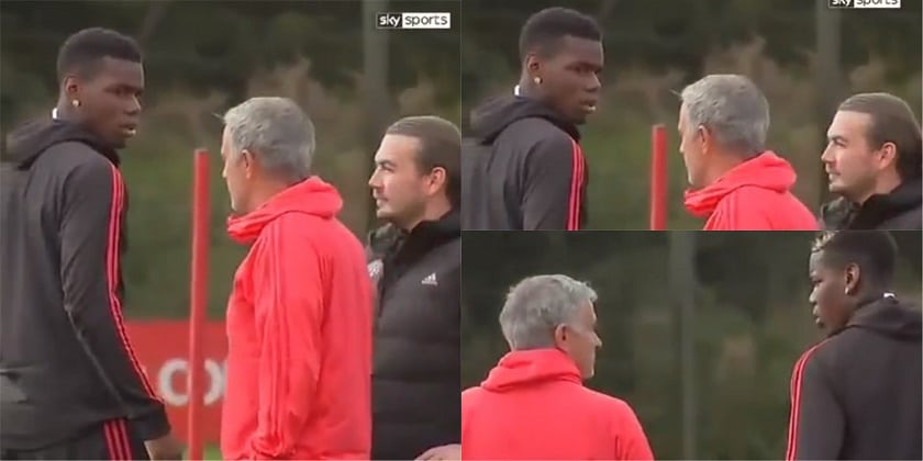 Dispute entre Mourinho et Pogba : La vidéo diffusée sur le net !