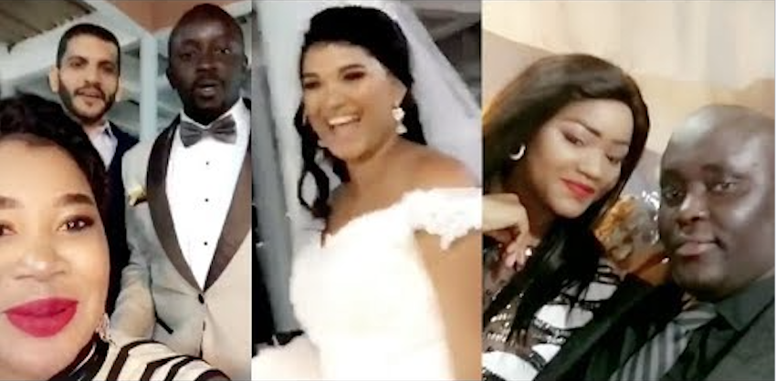 (Vidéo) Fama Thioune en toute complicité avec son mari au mariage de Eva et Pi