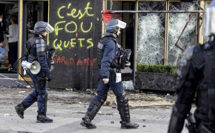 Lyon: Vol d'un menu au Fouquet's, menace de mort contre Emmanuel Macron, un «Gilet Jaune» interpellé en début de semaine