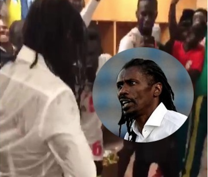 (Vidéo) CAN 2019: Les pas de danses endiablés du coach Aliou Cissé après la victoire des Lions