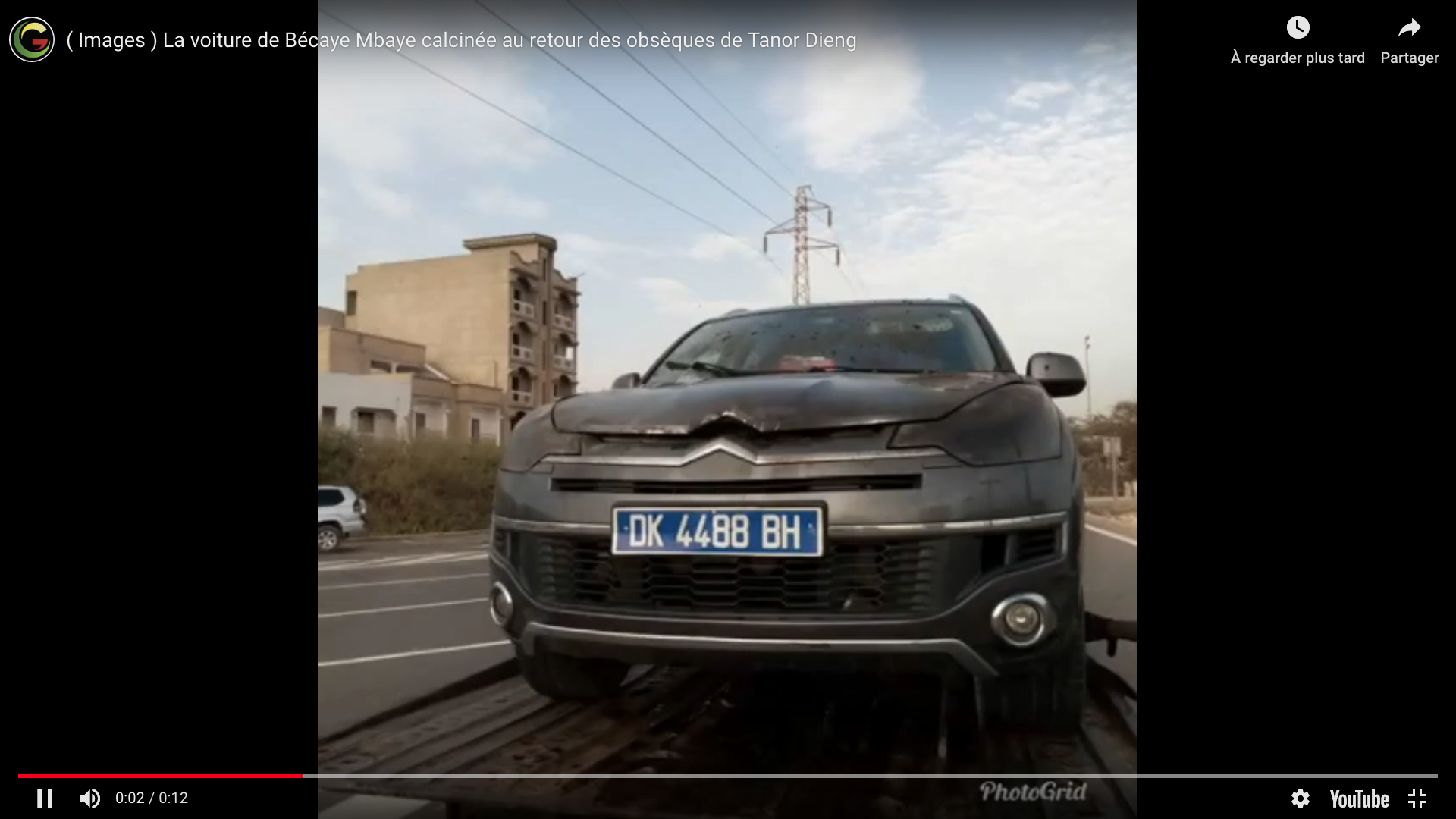 (Vidéo + Photos) La voiture de Bécaye Mbaye prend feu au retour des obsèques de Tanor Dieng