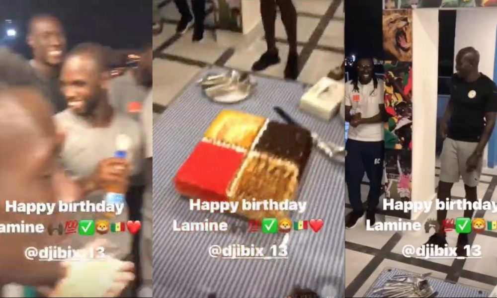(Vidéo) CAN 2019 : Les Lions ont fêté l’anniversaire de Lamine Diatta…