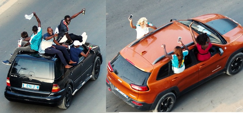 (15 Photos) CAN 2019: Une folle ambiance à Dakar après la qualification des Lions en finale