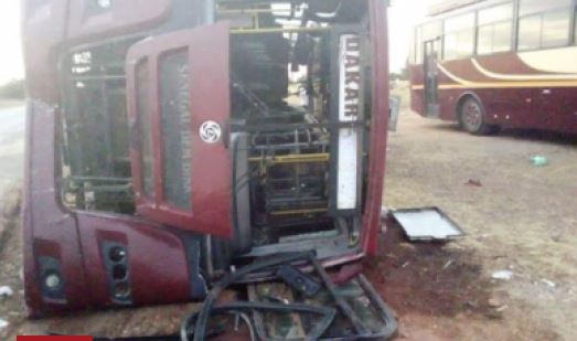 Kaffrine : Un bus Dakar Dem Dikk se renverse…