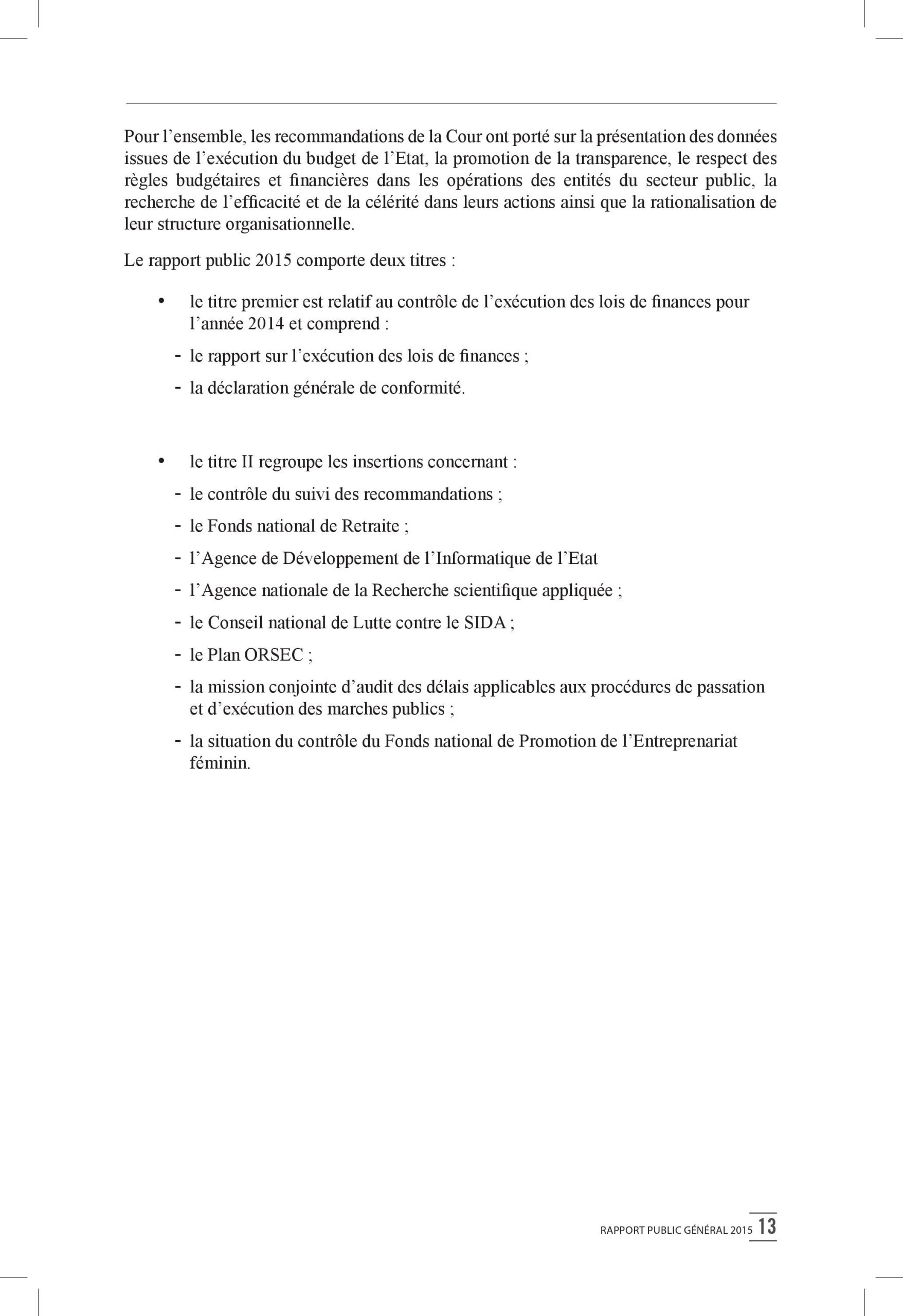 Intégralité du rapport 2015 de la Cour des comptes