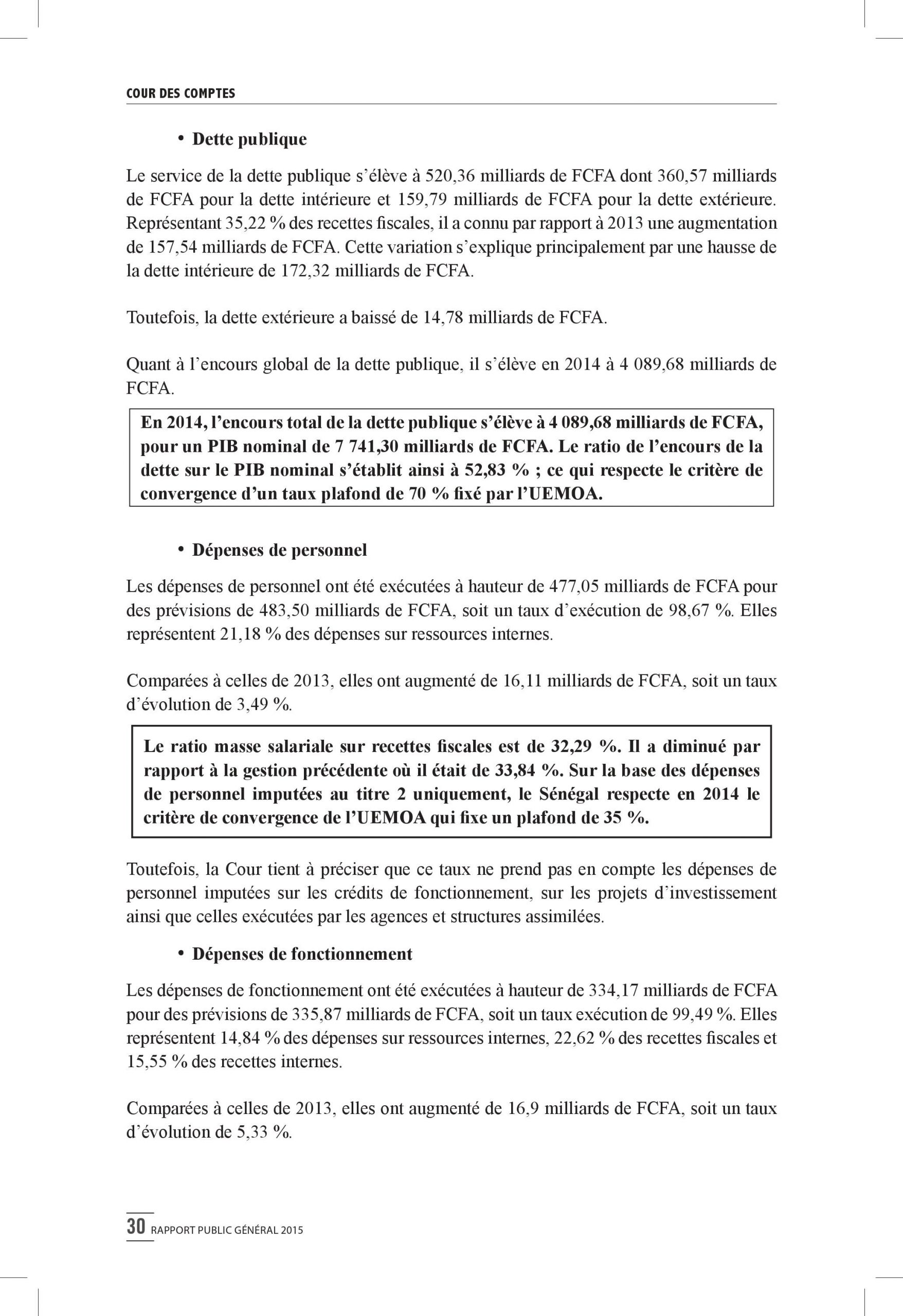 Intégralité du rapport 2015 de la Cour des comptes