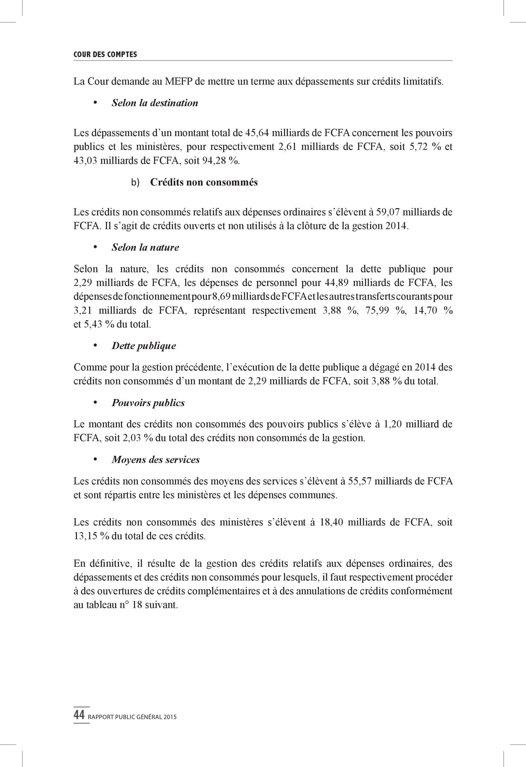 Intégralité du rapport 2015 de la Cour des comptes