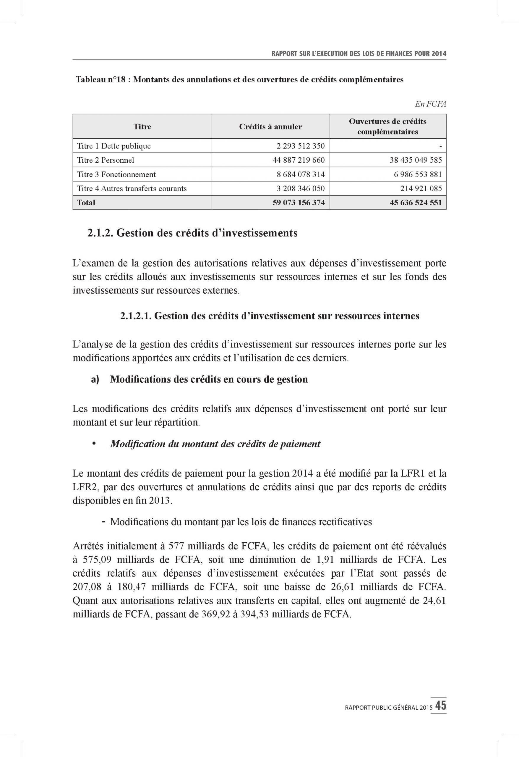 Intégralité du rapport 2015 de la Cour des comptes