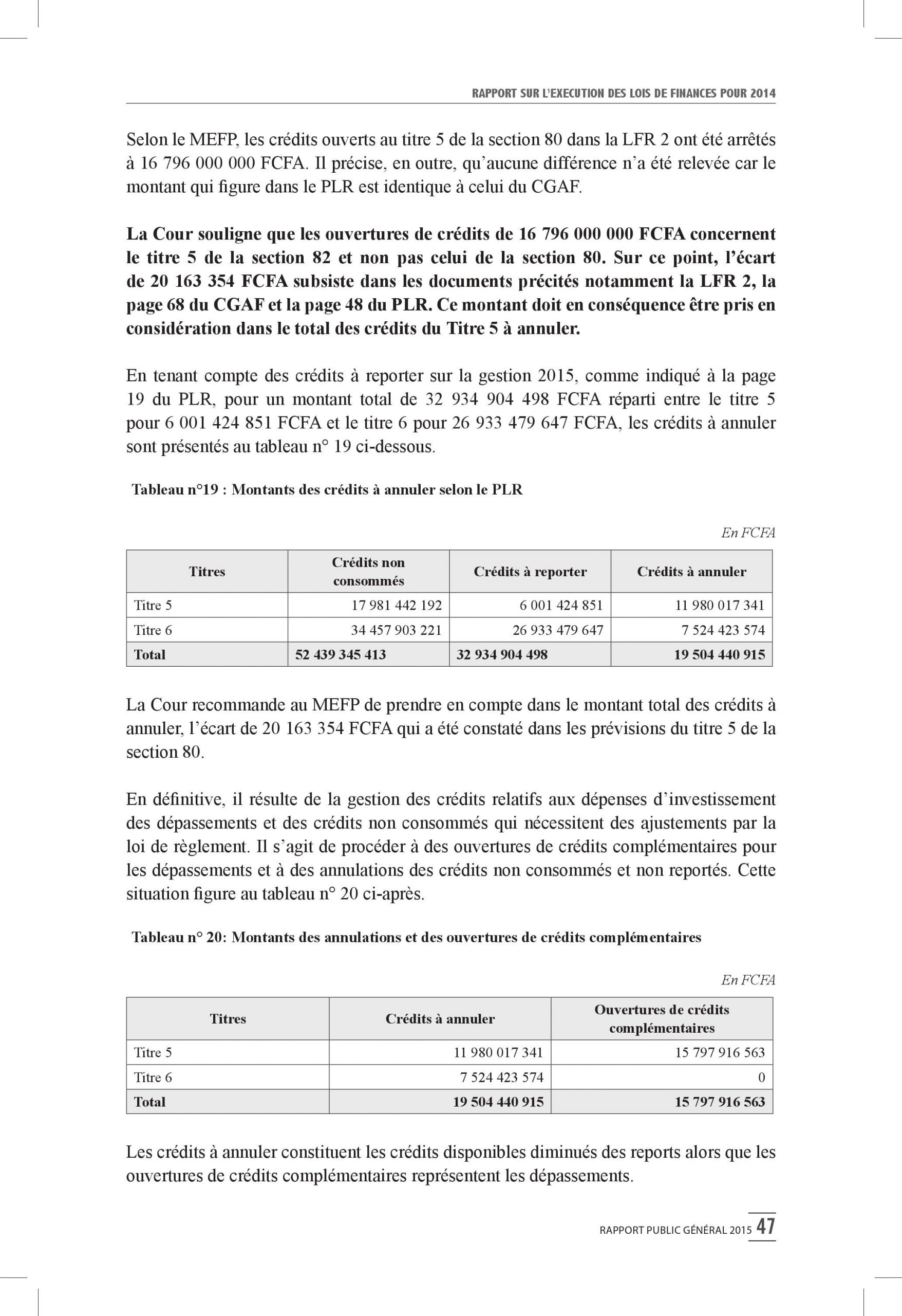 Intégralité du rapport 2015 de la Cour des comptes