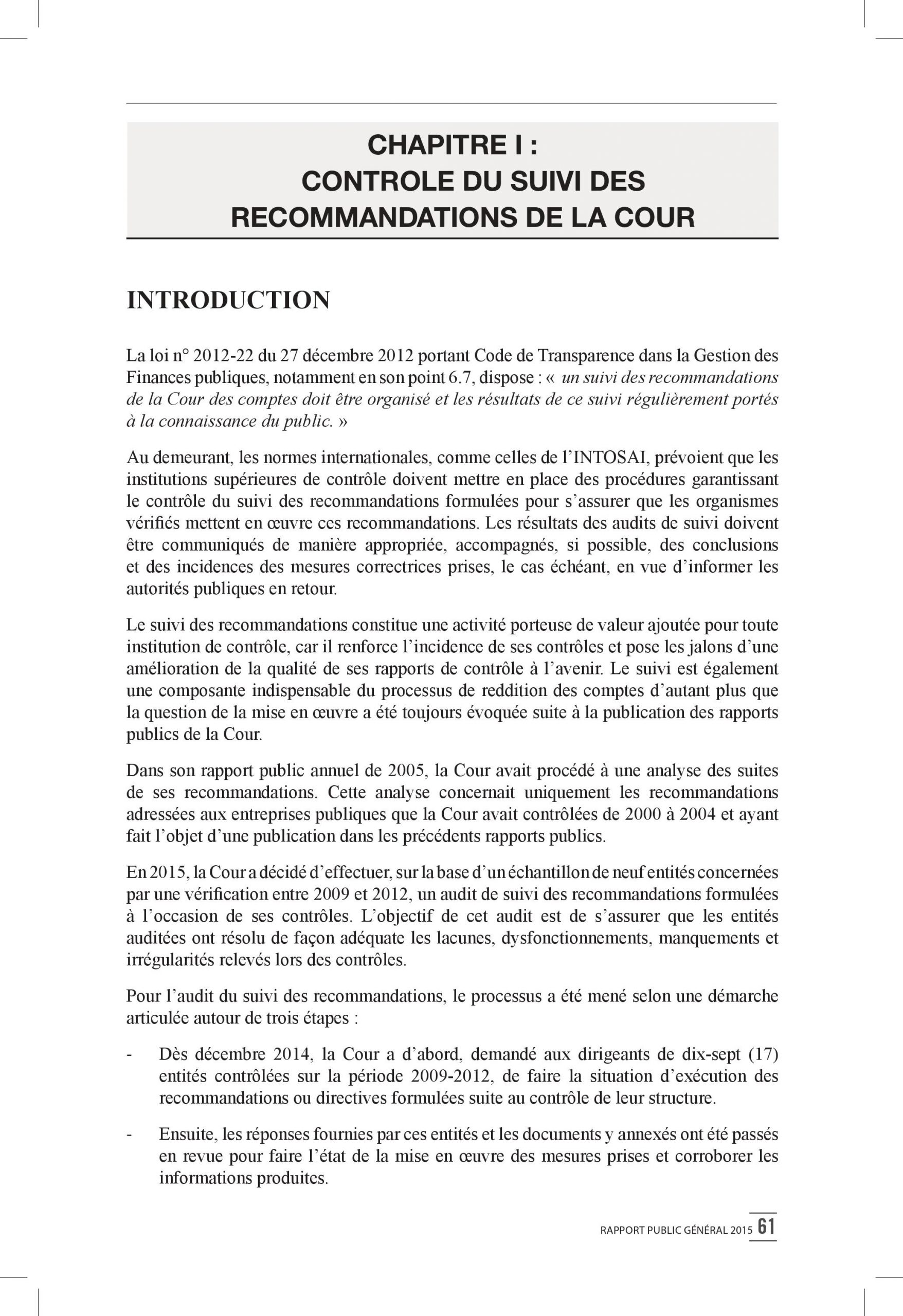 Intégralité du rapport 2015 de la Cour des comptes