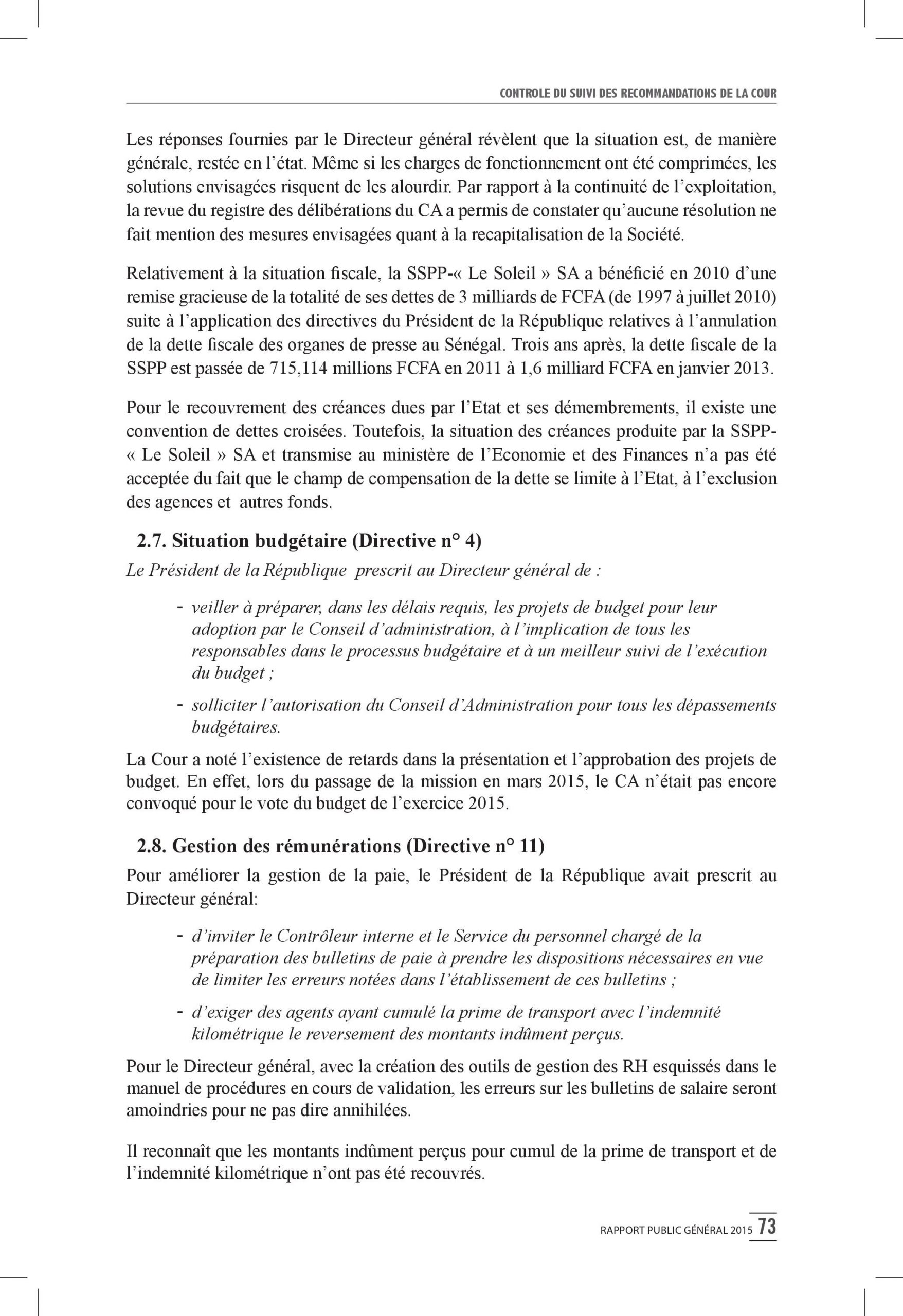 Intégralité du rapport 2015 de la Cour des comptes