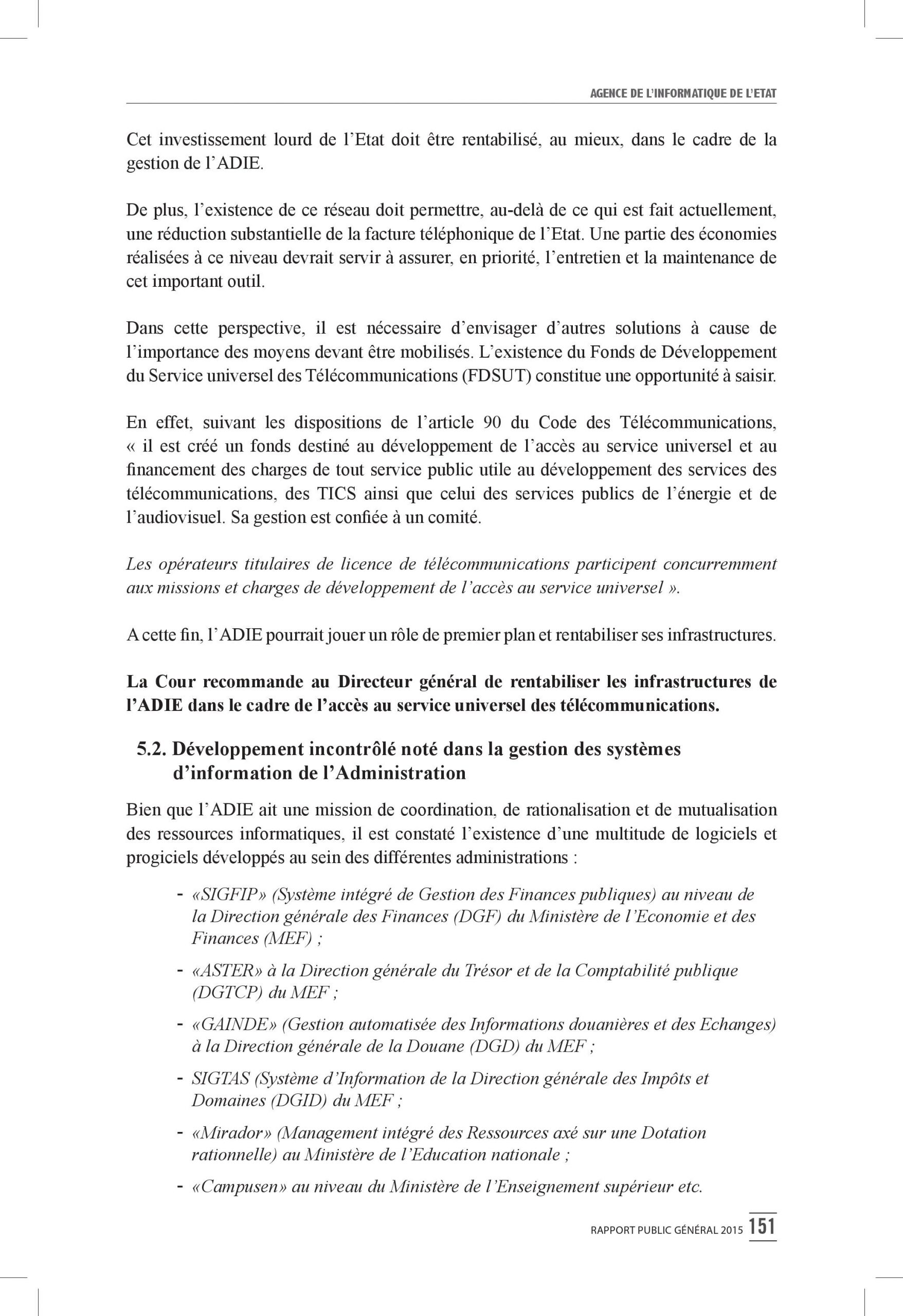 Intégralité du rapport 2015 de la Cour des comptes