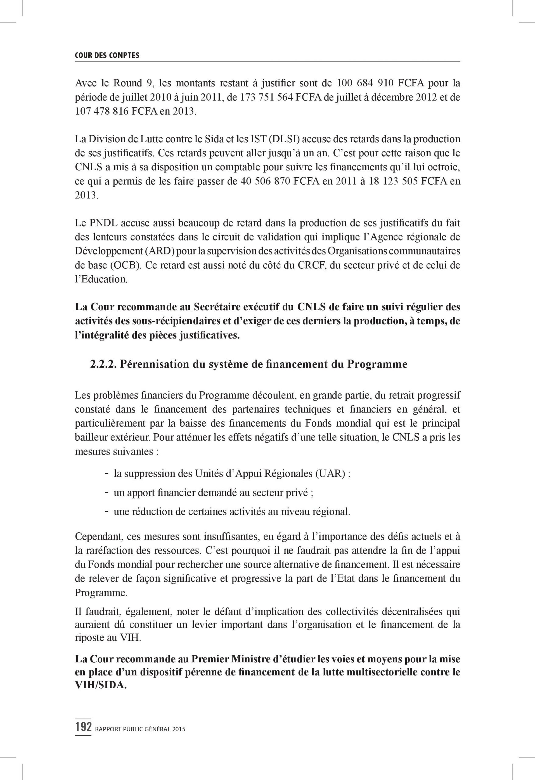 Intégralité du rapport 2015 de la Cour des comptes