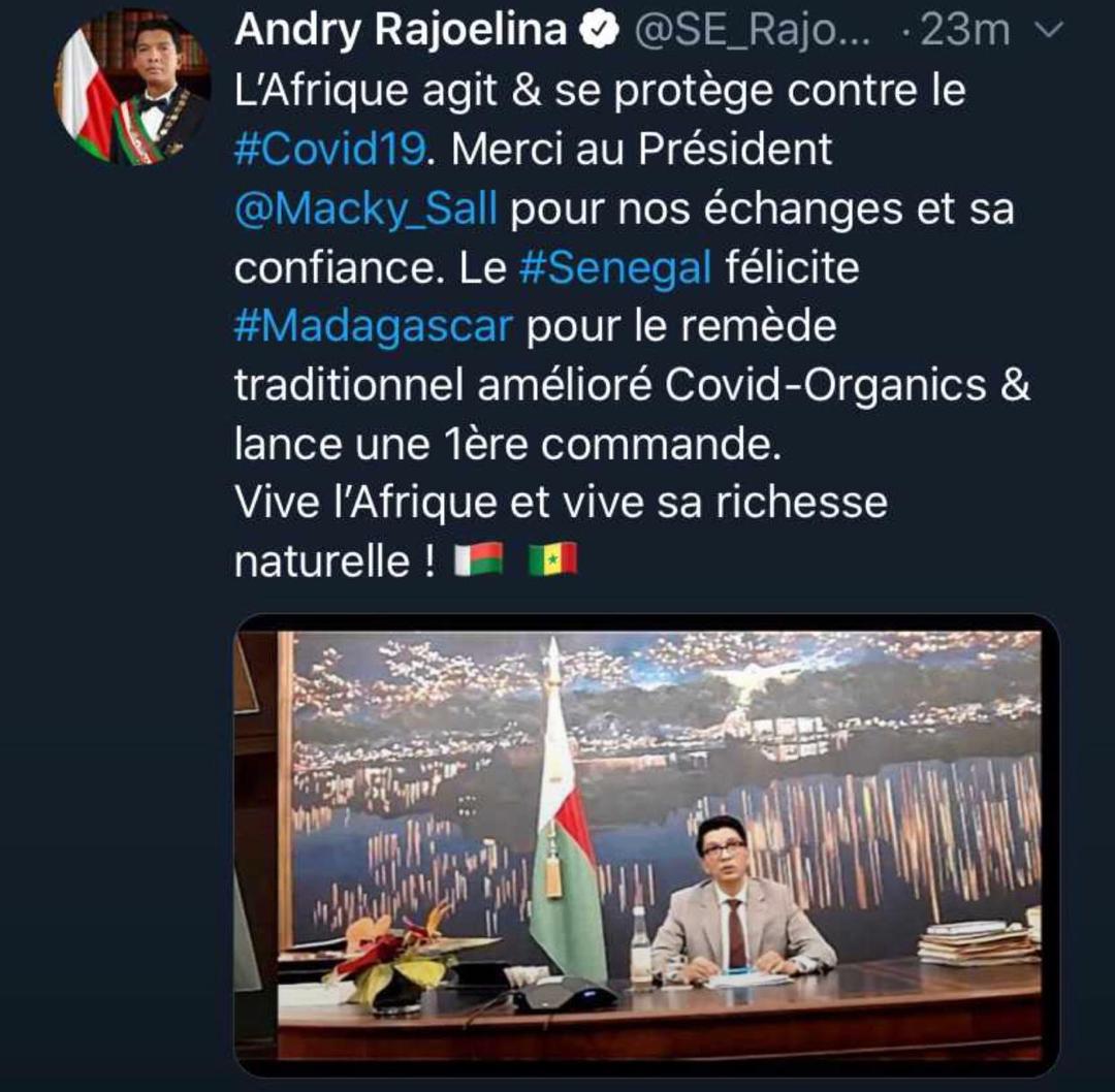 Artemisia: Macky a lancé sa première commande (Andry Rajoelina)