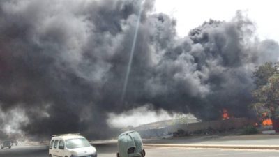 Incendie prés du cimetière Saint-Lazare : Un espace vert prend feu
