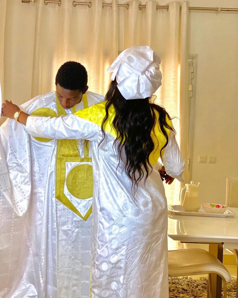 ( 07 PHOTOS ) Le sagnsé “super ndaanan” du fils d’Aly Ngouille Ndiaye avec sa mere