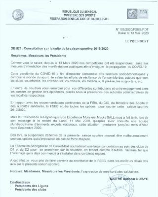 Basket-saison 2019/2020: La FSB appelle une large concertation