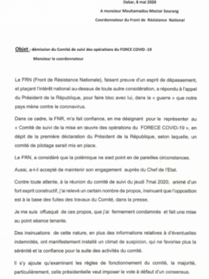 Force Covid-19: Habib Sy donne les raisons de sa démission