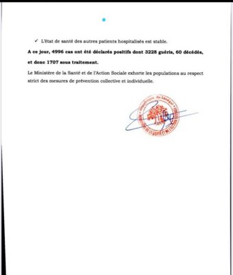 Covid-19: Le Sénégal enregistre quatre (4) nouveaux décès ce vendredi