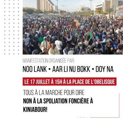 Front social: Aar Li Nu Bokk – Noo Lank – Doy na vont marcher vendredi ! (Communiqué)