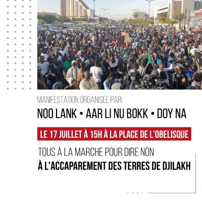 Front social: Aar Li Nu Bokk – Noo Lank – Doy na vont marcher vendredi ! (Communiqué)