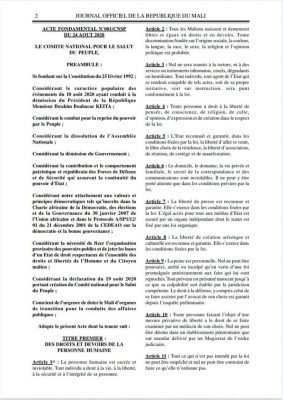 Mali: Le CNSP désigne le Colonel Assimi Goïta comme Chef de l'Etat
