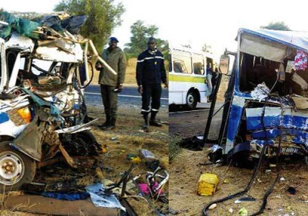 Ugent- 16 morts dans une collision entre un Bus et un camion frigorifique à "Allou Kagne"