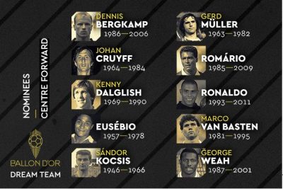 Ballon d'Or Dream Team: Eto'o et Weah, seuls attaquants africains nominés