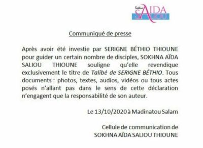 Privé de Magal : Sokhna Aida Diallo a encore parlé