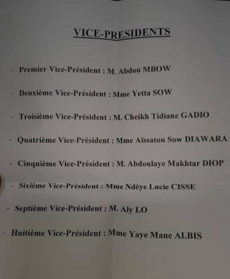 Assemblée nationale: Le nouveau bureau mis en place