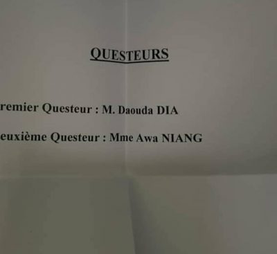 Assemblée nationale: Le nouveau bureau mis en place