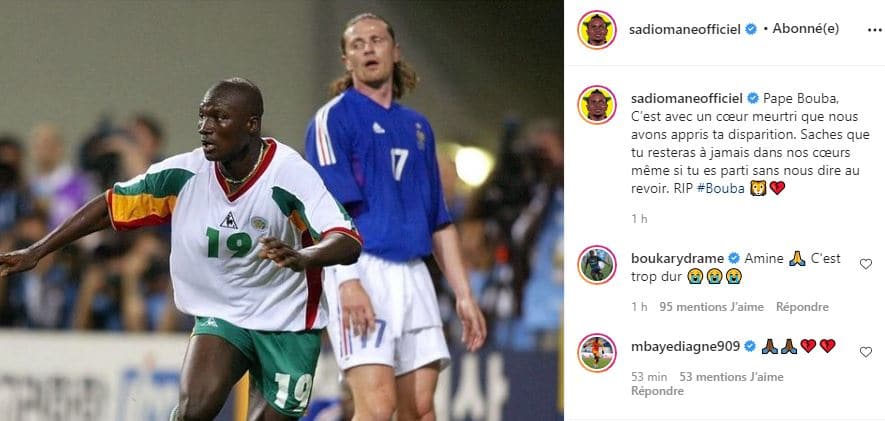 Décès de Pape Bouba Diop: L’énorme réaction de Sadio Mané