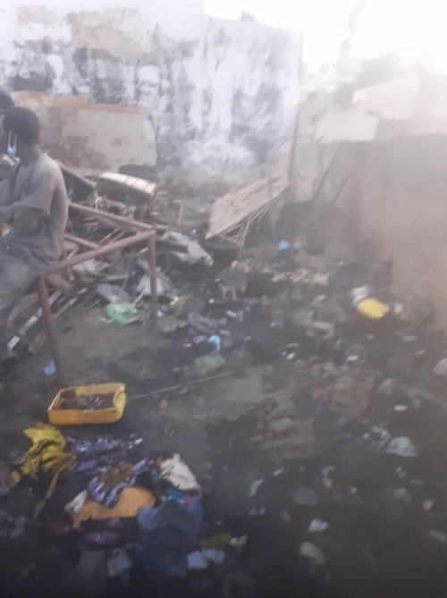 (Photos) Saint-Louis : Les images du violent incendie près de chez Mansour Faye