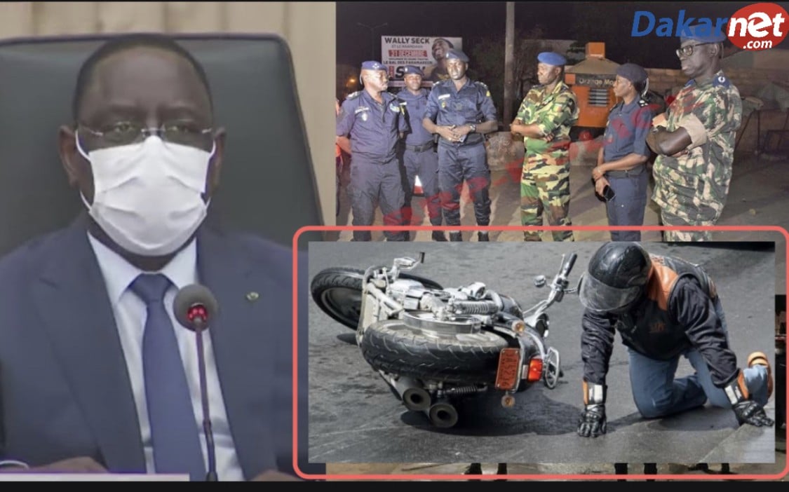 Vidéo: Macky Sall prolonge le Couvre-feu, un motocycliste tabassé par un ASP et un policier