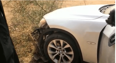 Photos - Darou Moukhty: La voiture de Tawfekh Mbaay fait un accident sur la route du Magal
