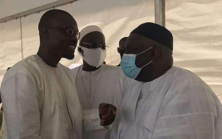 Ousmane Sonko chez le leader de Taxawu Sénégal, Khalifa Sall (photos)