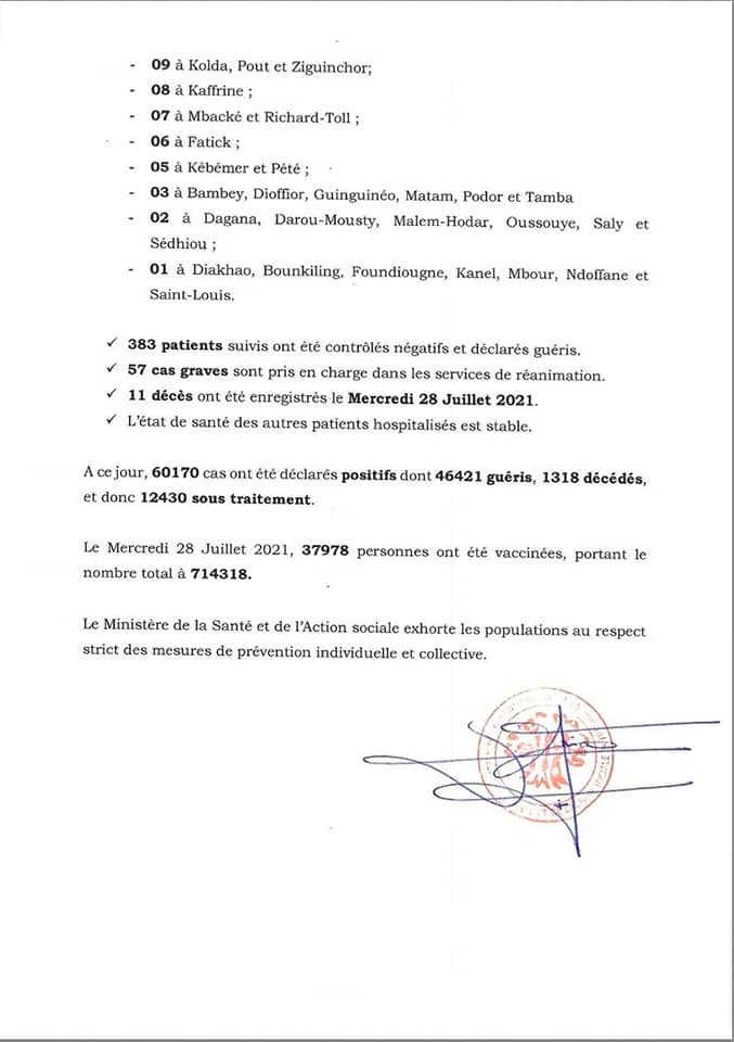Covid-19 : 884 cas et 11 décès annoncés ce jeudi