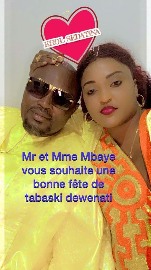 (Photos) Sagnsé Tabaski: Alima Ndione s'affiche toute heureuse en compagnie de son mari