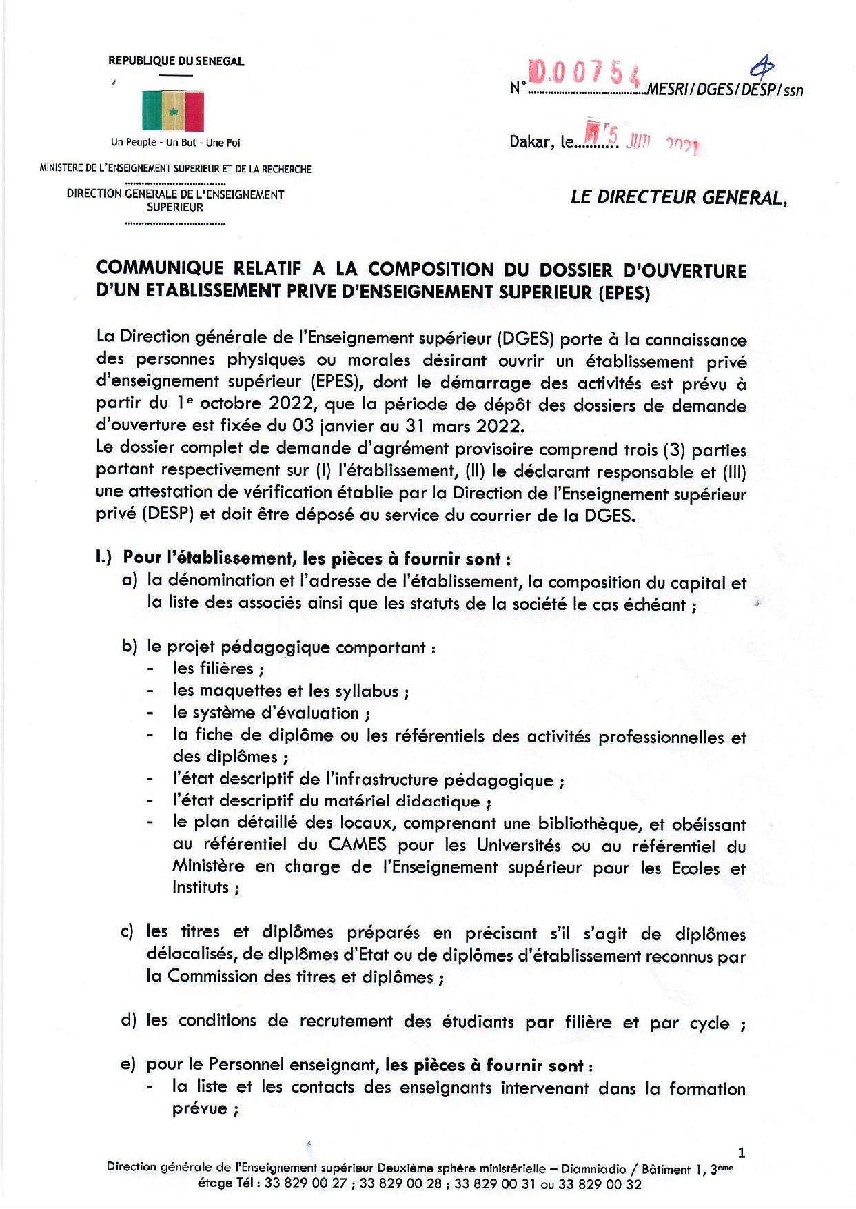 Ouverture d'un établissement privé d’enseignement supérieur (EPES) : Voici ls conditions à remplir