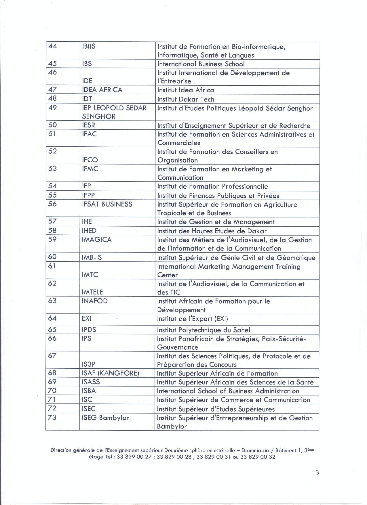Régularisation auprès de la DESP : La Direction de l'Enseignement Supérieur donne un délai d’un mois aux établissements privés